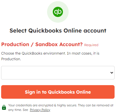 Connect Quickbooks Online account with Integrately