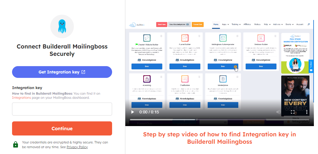 Securely connect your Builderall Mailingboss account with Integrately