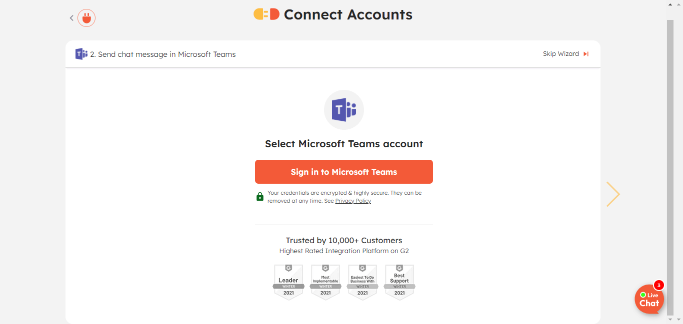 Securely connect your Microsoft Teams account with Integrately to set up integrations and automate workflows