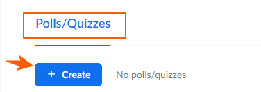 Polls/Quizzes section
