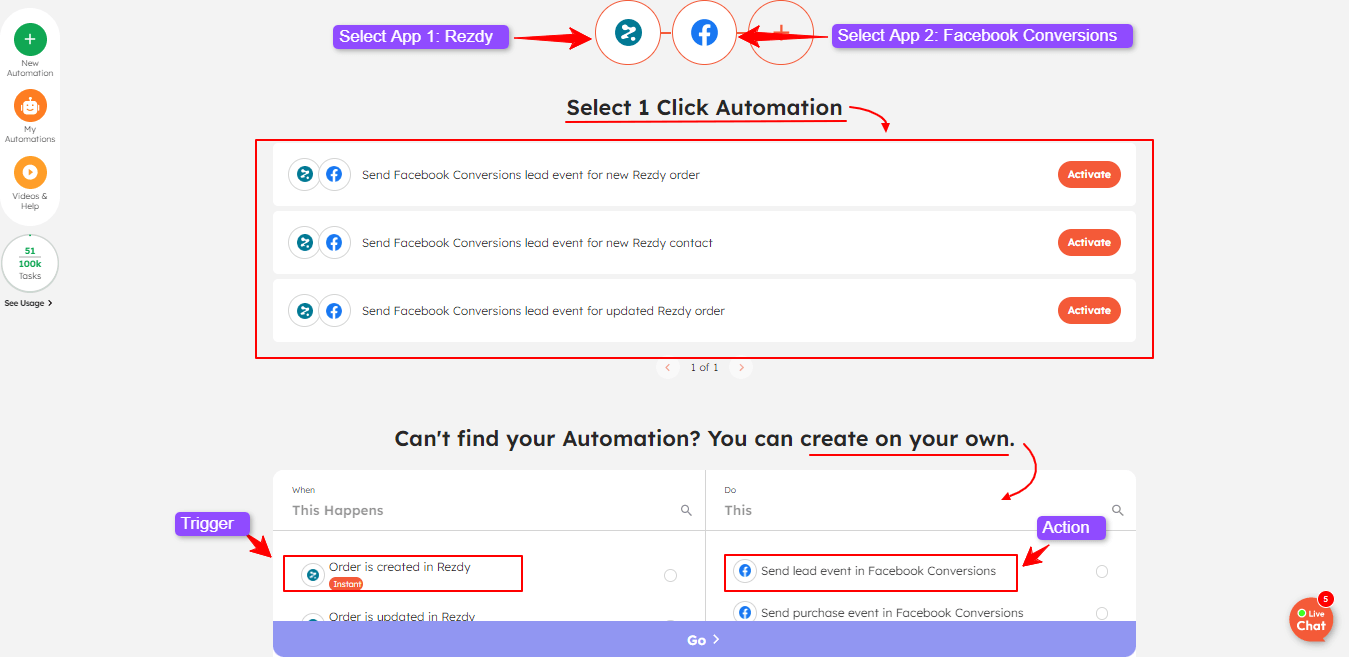 Rezdy With Facebook Conversions Integration