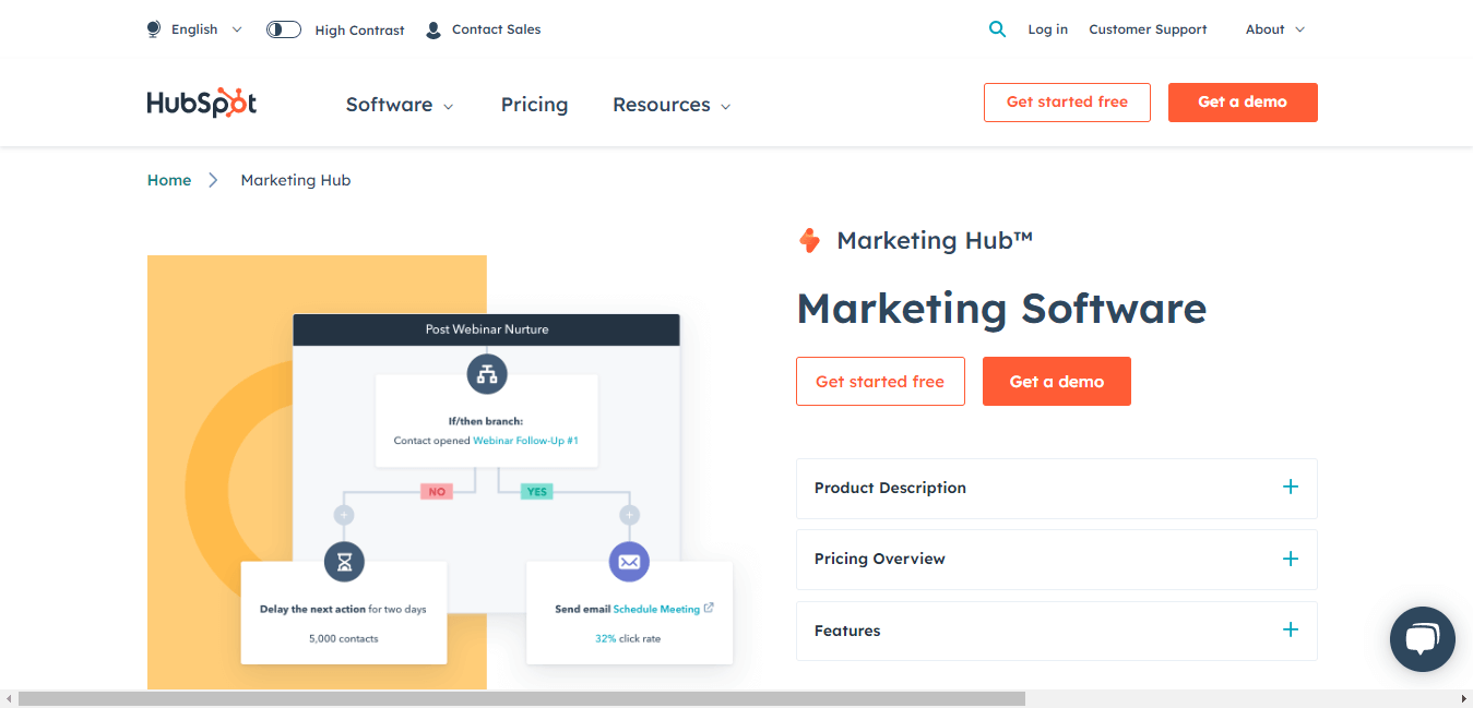 HubSpot Home Page