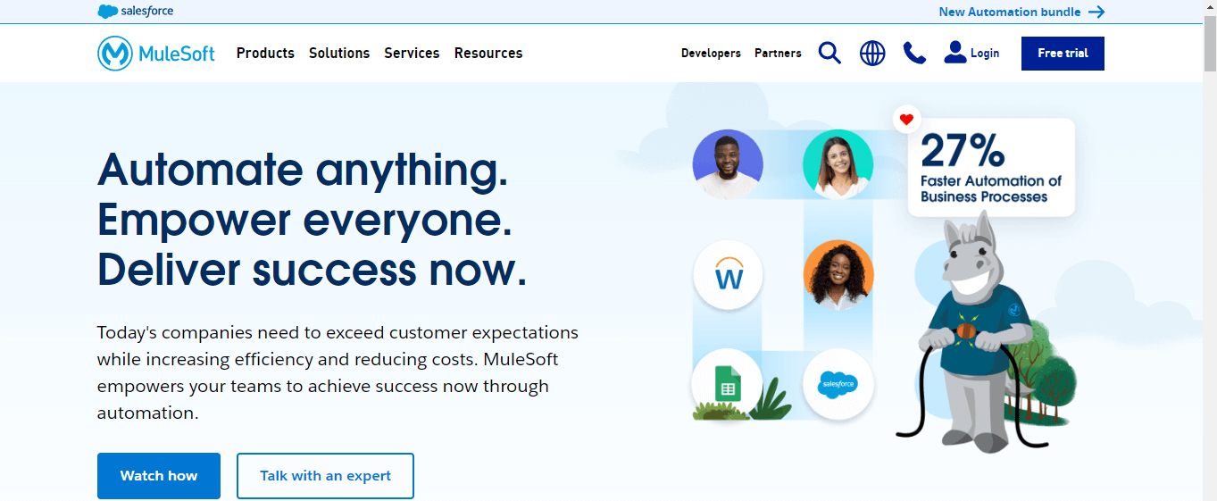 Home Page of MuleSoft