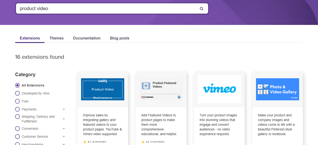 WooCommerce Product Video plugins