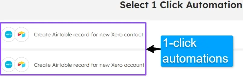 Ready-to-use 1-click automations for Airtable + Xero integration