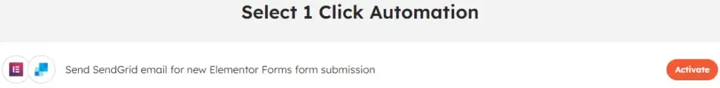 Ready-to-use 1-click automation template for Elementor Forms + SendGrid integration