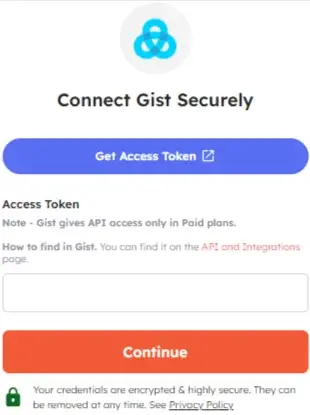 How to connect your Gist account with Integrately