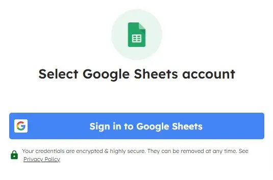 Securely connect Google Sheets with Integrately