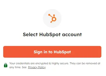 Securely connect HubSpot to Integrately