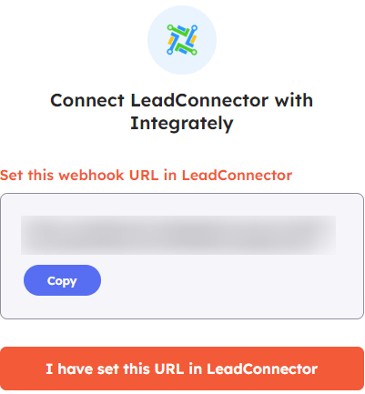 Set LeadConnector webhook URL