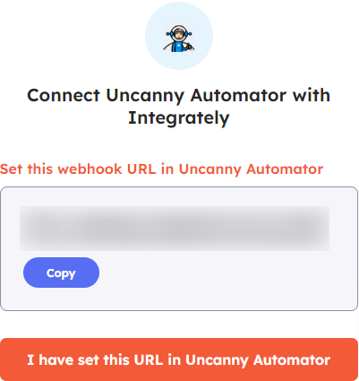 Set Uncanny Automator webhook URL