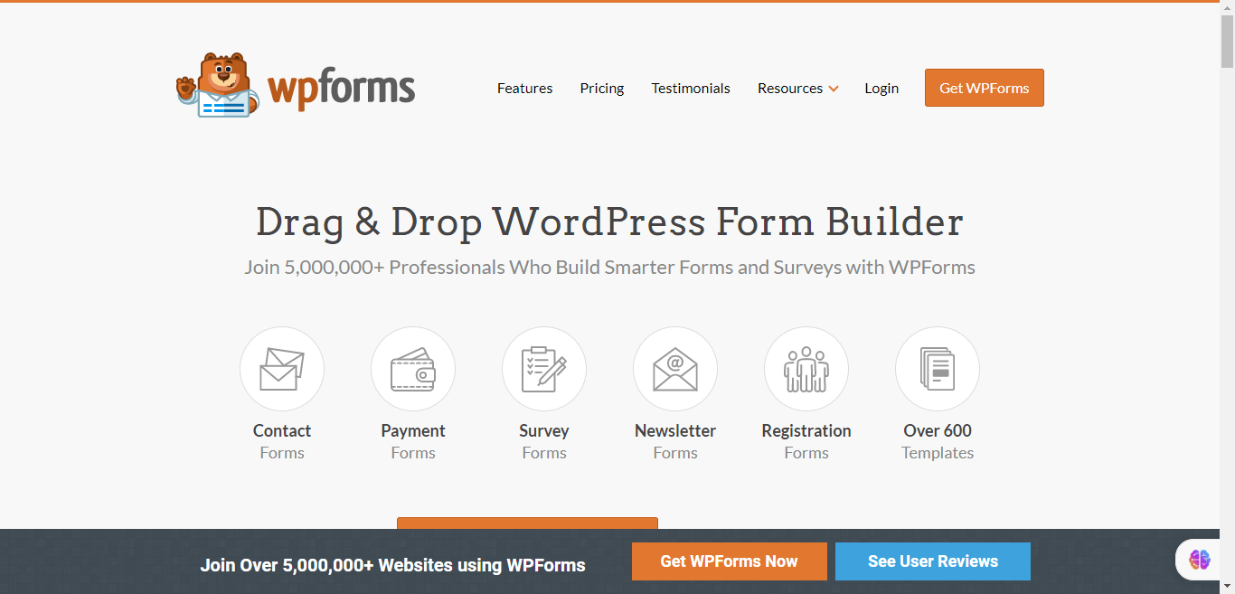WPForms login