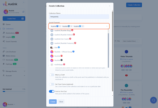 Add your Social Channels