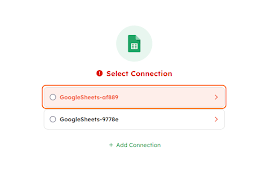 Nuelink + Integrately integration, You will need to select your Google Sheets connection.