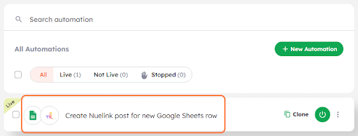 Nuelink + Integrately integration, Once these last steps are completed, you are basically done
