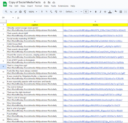 Nuelink + Integrately integration, Here’s an example of a Google Sheet document