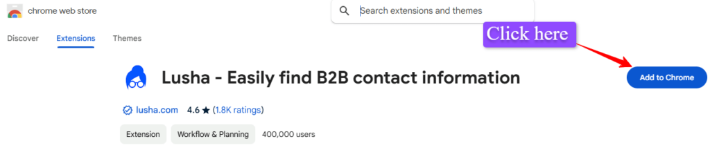 How to install the Lusha Chrome extension