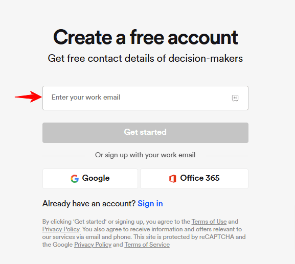 How to create account on Lusha