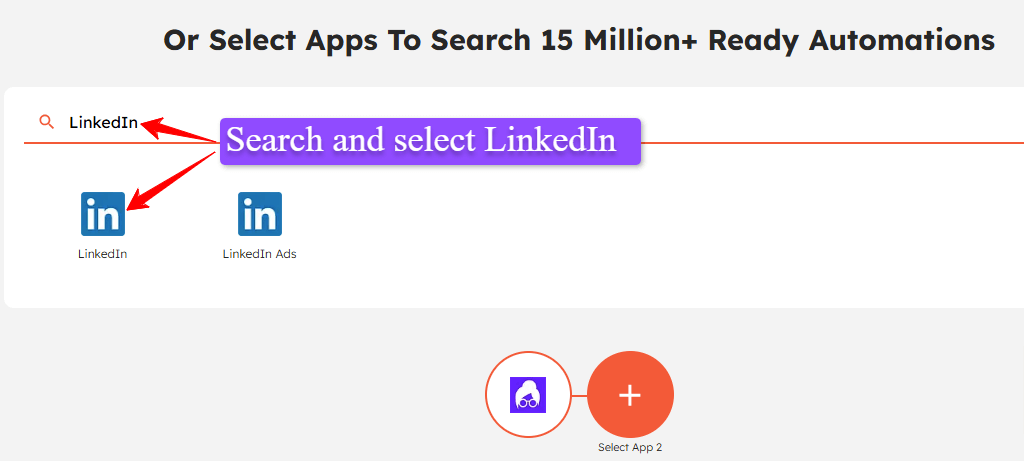 How to add LinkedIn app to Integrately
