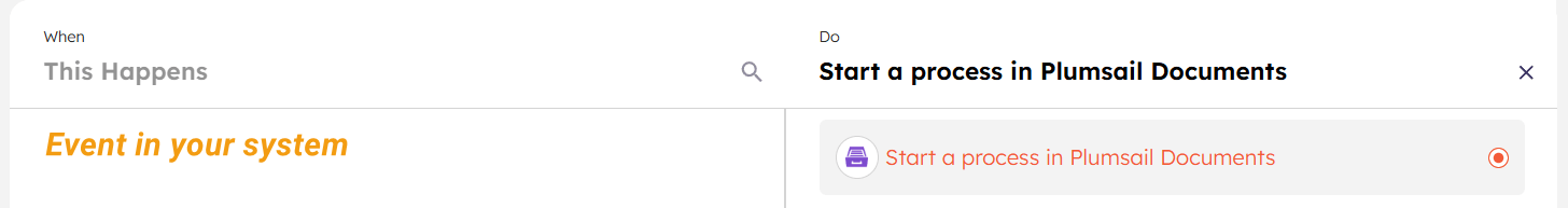 Start a process in Plumsail Documents